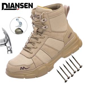 스틸 토 캡 미끄럼 방지 산업용 신발 남성 안전화 방열 방진 방수 경량 통기성 작업화