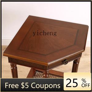 Z1 원목 꽃꽂이대 코너 라탄 아트 선반 소파 옆 커피 테이블 거실 침실 심플 코너 랙