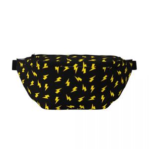 크로스바디 허리 가방 빨간색 천둥 볼트 패턴에 노란색 번개 볼트 무늬 남성 여성 조절 가능한 패니 팩 머니 폰 파우치 백