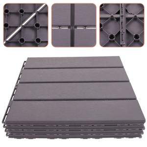 4개의 인터로킹 데크 타일, 자외선 차단 파티오 바닥재, 발코니 정원 가정용품, 인터로킹 데킹 타일