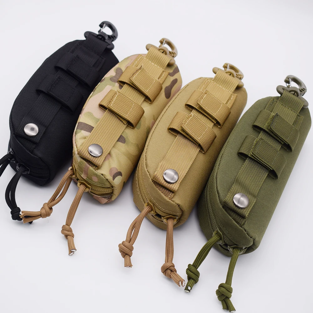 전술용 MOLLE 안경 케이스: 1000D 나일론, 충격 방지, 휴대용—사냥용 고글 박스 및 야외 선글라스 케이스로 적합