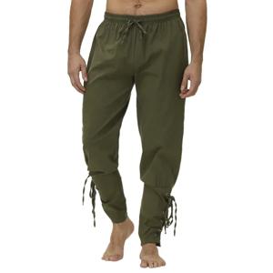 Drawstring 해적 바지 남성용 바이킹 의상 르네상스 중세 바지 할로윈 의상 성인 코스프레 트렌디 스트리트웨어