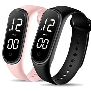 고무 빛나는 방수 LED 어린이 전자 시계 캐주얼 패션 크리 에이 티브 야외 스포츠 학생 전자 시계