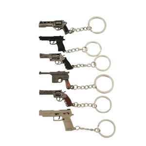 뜨거운 게임 미니 총 모델 키 체인 코스프레 무기 Ttig34 M1896 M500 Colt357 미니 R45 P08 할로윈 파티 장식 금속 선물