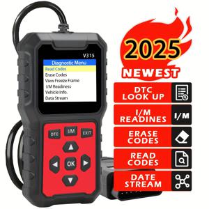 USB 전원 2025 차량용 obd2 스캐너 - 고급 엔진 진단 도구, 코드 리더 포함, 다국어 지원, 1996년에 적합