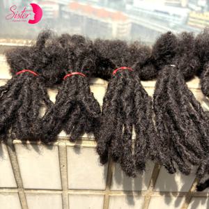 4-8인치 100% 인모 인터락 붙임머리 0.6cm 폭 풀핸드메이드 드레드락 붙임머리 (남녀노소 염색 가능)