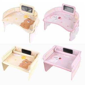 조절 가능한 만화 캐릭터 아기 카시트 트레이 곰 토끼 어린이 장난감 홀더 책상 PVC 간식 트레이 자동차 트레이 테이블 자동차 식판