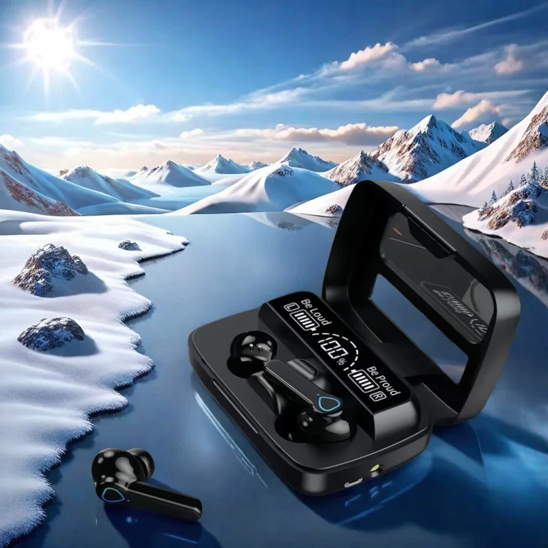 TWS 이어버드 이어폰 지능형 터치 컨트롤 무선 블루투스 호환 헤드폰 마이크가 있는 방수 LED 디스플레이