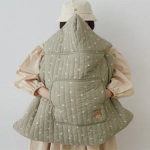 두꺼운 후드형 아동용 망토 방풍 유모차 커버 담요 아기띠 허리 벤치 겨울용 폴리에스터 섬유 코트