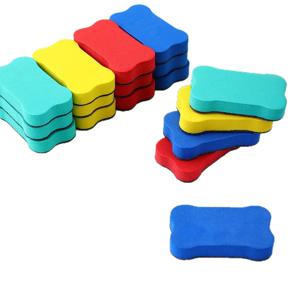 30개 랜덤 색상 화이트보드 지우개 자석 펠트 천 지우개 소형 뼈 모양 지우개 사무실 필수품 화이트보드 칠판 지우개 재사용 가능