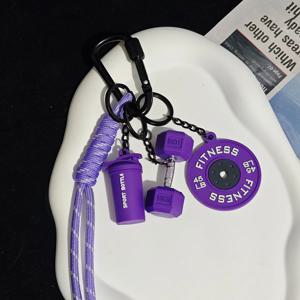 2025 핫! 피트니스 키체인 짐 바벨 키체인 역도 키링 실리콘 웨이트 플레이트 짐 선물 운동 선물 가방 선물