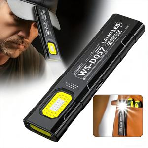 LED COB 손전등 타입 C 충전식 600LM 휴대용 미니 토치 포켓 랜턴 플러드 작업등 자석 포함 비상용