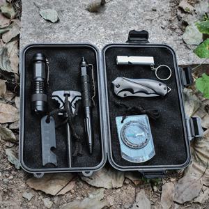 2Pcs 생존 보관 상자 휴대용 충격 방지 내마모성 야외 다기능 생존 용품 컨테이너