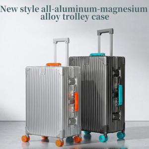 젤리 휠 올알루미늄 마그네슘 합금 캐리어 20인치 기내용 수하물, 잠금장치가 있는 시트형 캐리어, 28인치 텔레스코픽 핸들