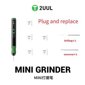 2UUL DA86 미니 그라인더 무선 로터리 툴 U8 드릴 사용이 간편하며 모바일 메인보드 키트용으로 마지막 기어를 자동 저장합니다