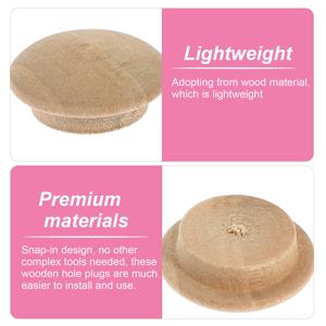 100개입 나무 계단 구멍 마개 가구 액세서리 경량 장식용 버튼 홀 캡 캐비닛 플러그