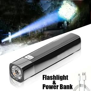 휴대용 울트라 브라이트 전술 LED 미니 손전등, 야외 조명, 보조배터리 손전등, USB 충전식, G3, 3 가지 모드, 2 in 1