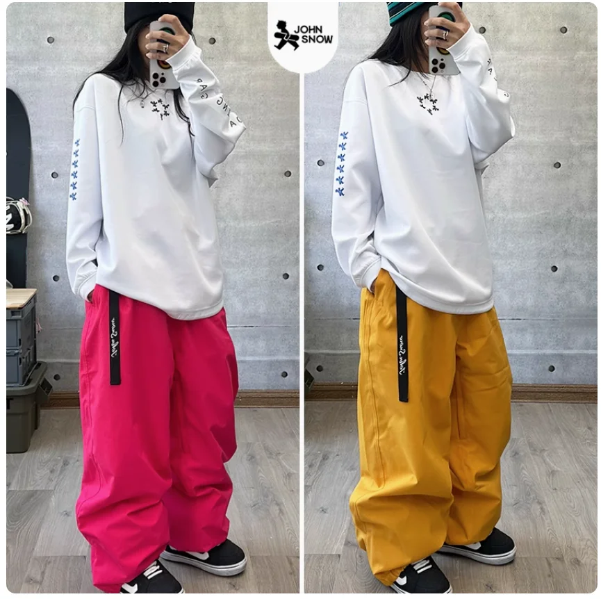 John Snow 남녀공용 방수 스키 바지, 따뜻한 통기성 스노우 바지, 야외 스노보드웨어, 남성 바지