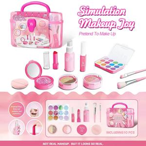 10 개/대 시뮬레이션 놀이 메이크업 놀이 집 장난감 게임 화장품 세트 아이 섀도우 팔레트 립스틱 애플리케이터 (실제 메이크업 아님)
