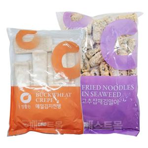 청정원 실속분식튀김(메밀김치전병 700g + 고추잡채김말이 1kg) 세트