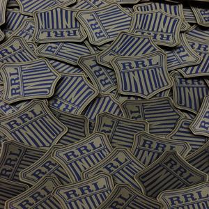 정교하게 수놓은 미국 레트로 스타일 가슴 패치 배지 소매 패치 접착식 라벨 더블 RL RRL