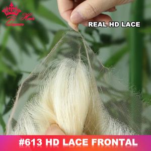 Queen Hair #613 Blonde Real HD Lace Frontal 13x6 13x4 Closure 6x6 5x5 HD Skinlike Melt Skins Lace Straight/Body Wave Human Hair