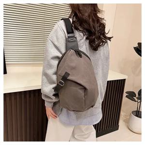 대용량 스포츠 캔버스 체스트 백 남성용 캐주얼 크로스바디 백 트렌디 브랜드 패셔너블 다용도 레저 남성 가방