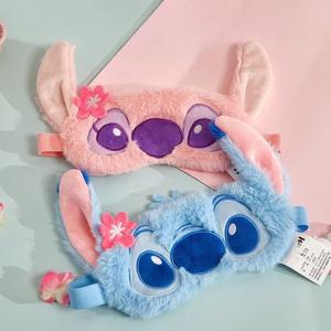스티치 엔젤 플러시 아이 패치 새로운 디즈니 커플 애니메이션 수면 마스크 여행 비행기 아이쉐이드 사무실 홈 아이 마스크 베스트 프렌드 선물
