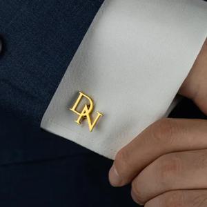 맞춤형 스테인리스 철제 이니셜 커프링크스 신랑 결혼식용 커프링크스 남성용 커프링크스 선물용