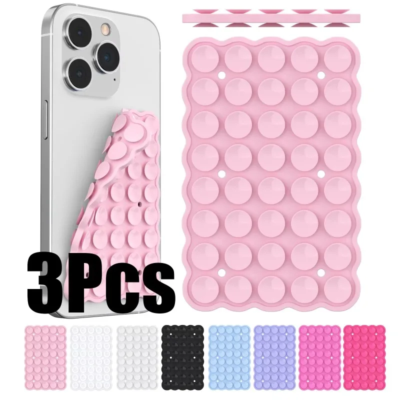 실리콘 흡착식 휴대폰 홀더 다기능 고정 미끄럼 방지 모바일 거치대 양면 탈부착 가능 폰 고무 흡착 패드