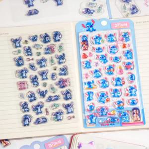 3D 릴리프 스티치 크리스탈 스티커 디즈니 솔리드 젤리 전화 케이스 구카 DIY 장식 스티커 학생 퍼즐 수제 장난감 선물