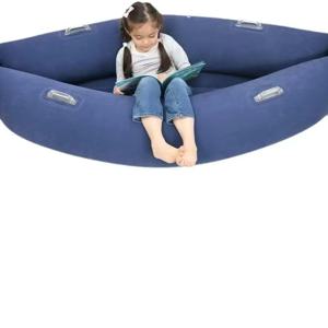 어린이용 에어쿠션 콩 모양 소파 플러시 완두콩 모양 에어 라운지 체어 소파 쿠션