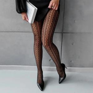 여성용 고탄력 블랙 속이 비치는 레이스 망사 패턴 타이즈, 부드러운 나일론 단색 스윗 팬티스타킹 발가락 보강