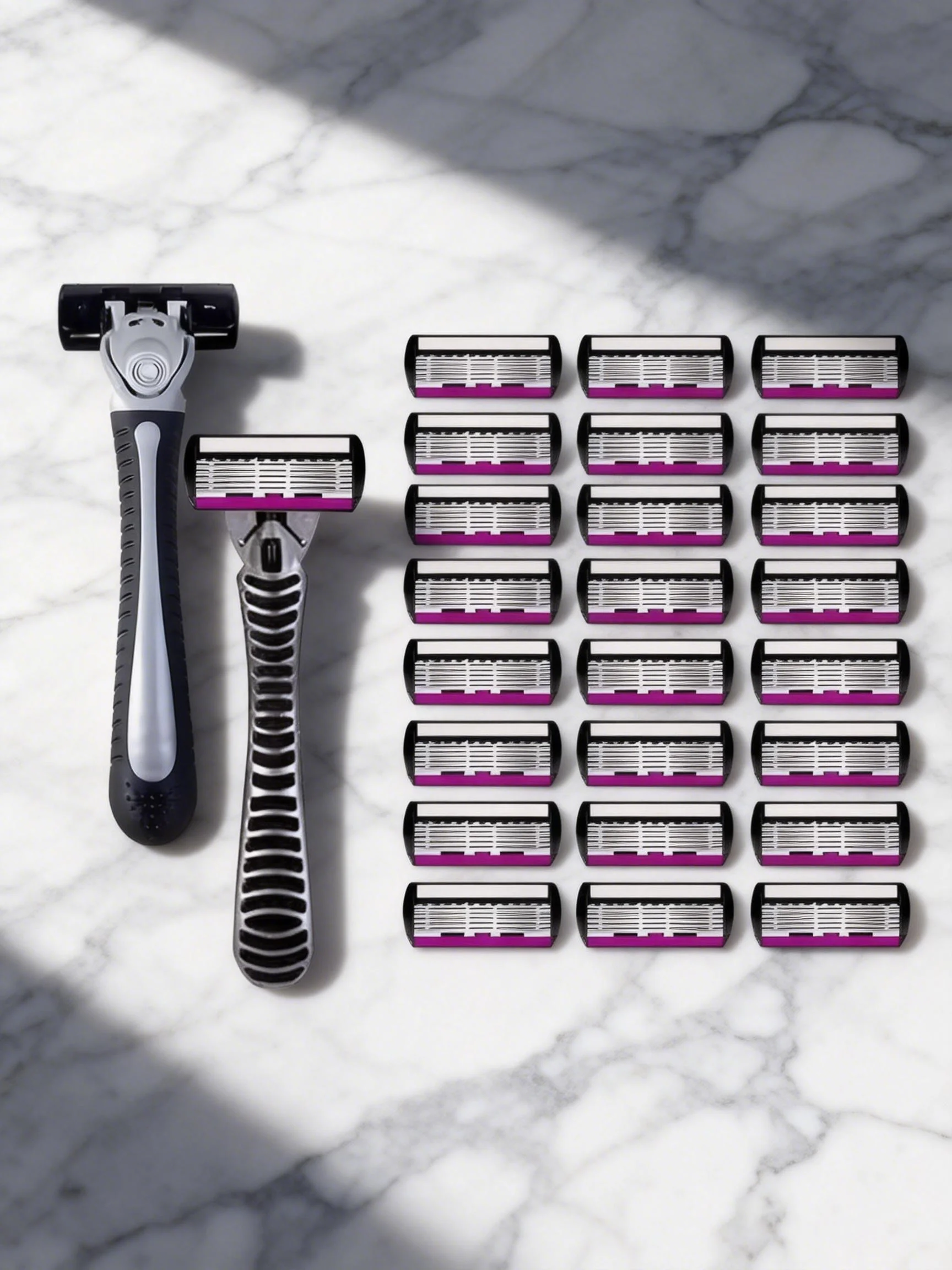 고품질 남성용 안전 면도날 6중 독일산 스테인리스 스틸 면도 카트리지 마하 면도기 호환