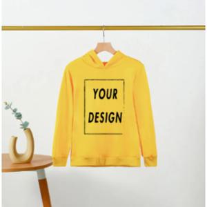 어린이 패션 맞춤 후드티 남아 여아 후드티 상의 봄 가을 캐주얼 스웨트셔츠 유아 3-14세 빨간색