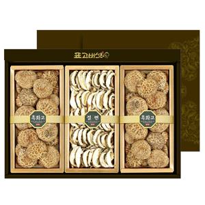 자연식탁 국내산 참나무 건 표고버섯 선물세트[향2호] (흑화고170gx2/절편100g)