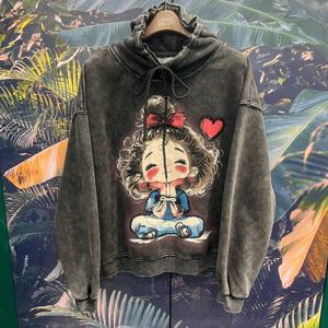 미소소녀스팽글나염후드티셔츠MM11TS006_IC