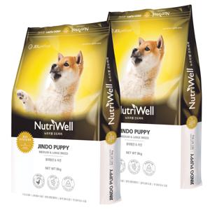 진도 퍼피 강아지사료 8kg X 2개