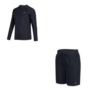 남성 솔리드 집업 래쉬가드 비치 상하세트TS2F991SET