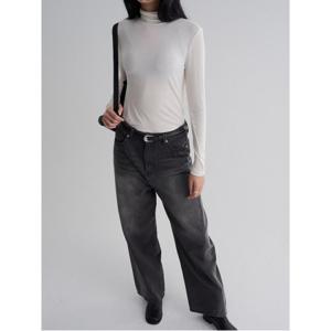 울텐셀 터틀넥 긴소매 티셔츠  화이트