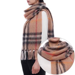 [롯데백화점]25FW 여성 체크 모헤어 울 머플러 8112967 SAND W 25F
