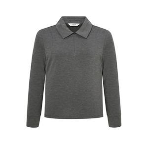 헤지스 골프 여성 [[24FW]] HWTS4D711CG 차콜그레이 여성 기모 하프집 카라 티셔츠