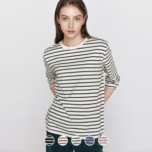 325913 여 라운드넥 스트라이프 긴팔티