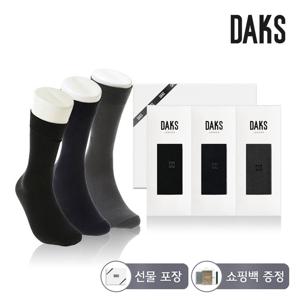 양말 신사 면스판 장목 무지 3족세트 DK24329