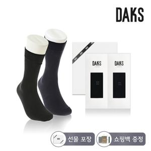양말 신사 면스판 장목 무지 2족세트 DK24330