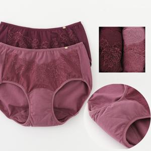 요실금팬티 여성 샘방지 면스판 플라워 위생팬티 2매입