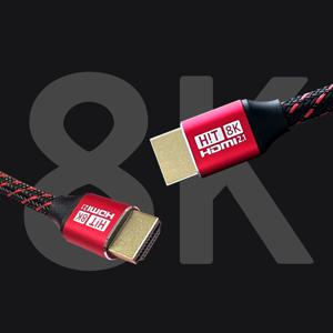 HIT Ultra HDMI 2.1 CABLE 버건디컬러 8K 케이블 0.5m HDMI케이블선 HDMI선 HDMI포트 듀얼모니터케이블