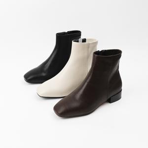 신난다슈 여성 앵클부츠 3cm 숏 앵글 부츠 기모 소가죽 발편한 통굽 MRO257155