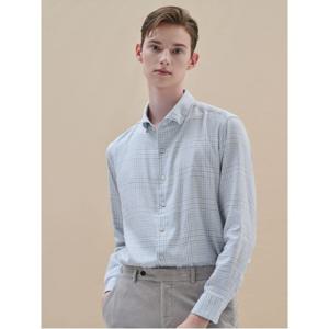 코튼 혼방 기모 체크 셔츠  라이트 그레이 (GA4864U092)
