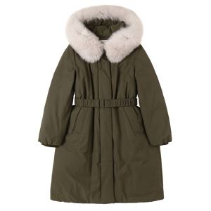 후드 폭스퍼 카라 벨트 덕다운 패딩점퍼 SSDJPP42140